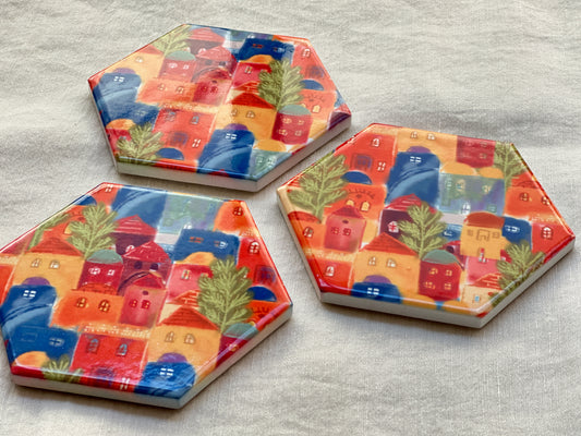 Old City Coasters (set of 2)