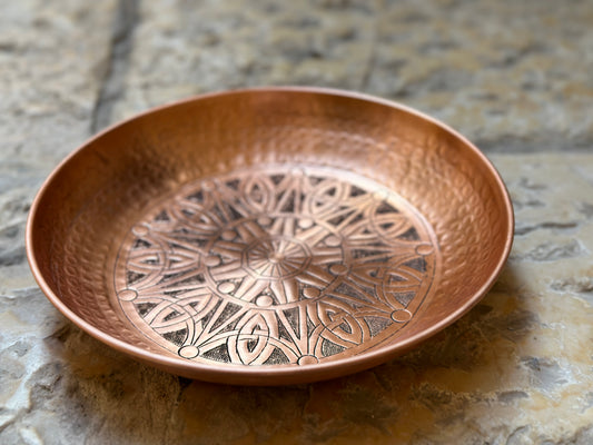 Exquisite Copper Hand Hammered Bowl