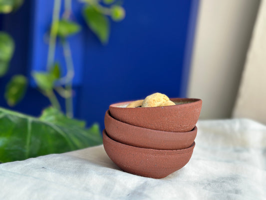 Terra Cotta Ceramic Small Bowls (set of 3)