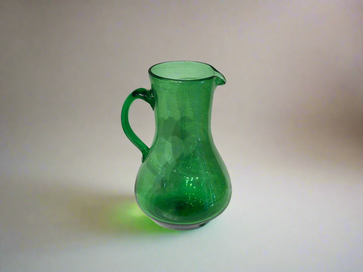 Green Hebron Glass Pitcher