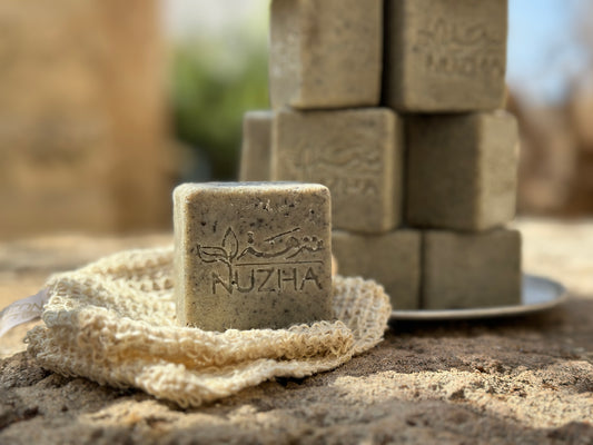 Dead Sea mud soap & natural loofa