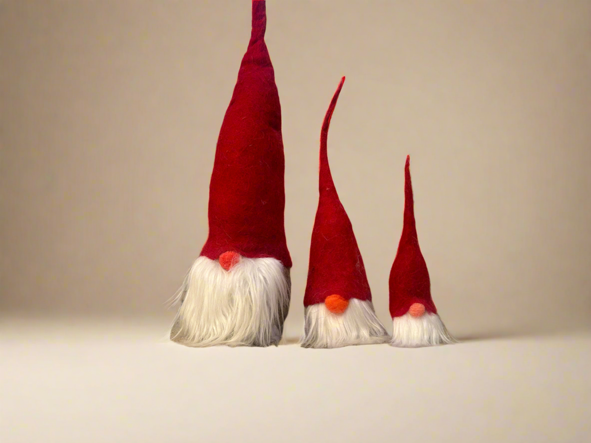 Santa Gnome Felted Wool