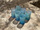 Phoenician Glass Short Blue Tumblers (Set of 2)