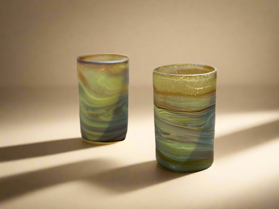 Phoenician Glass Short Tumblers (Set of 2)