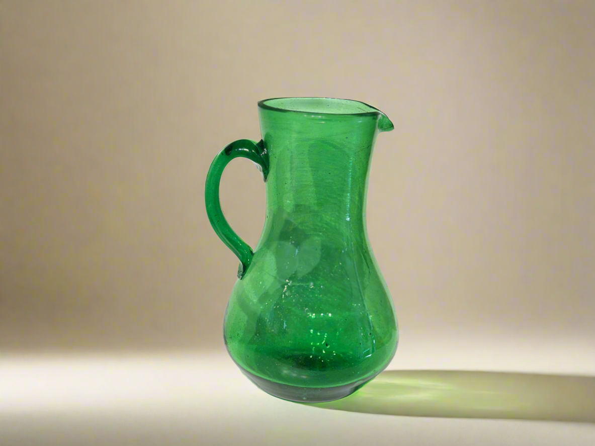 Green Hebron Glass Pitcher