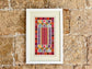 White Framed one-of-a-kind embroidery from Hebron