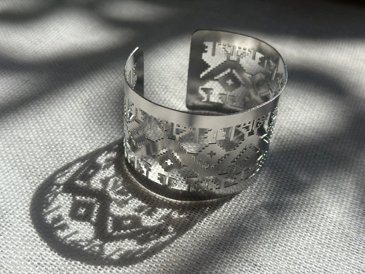 Silver-plated ‘Tatreez’ cuff