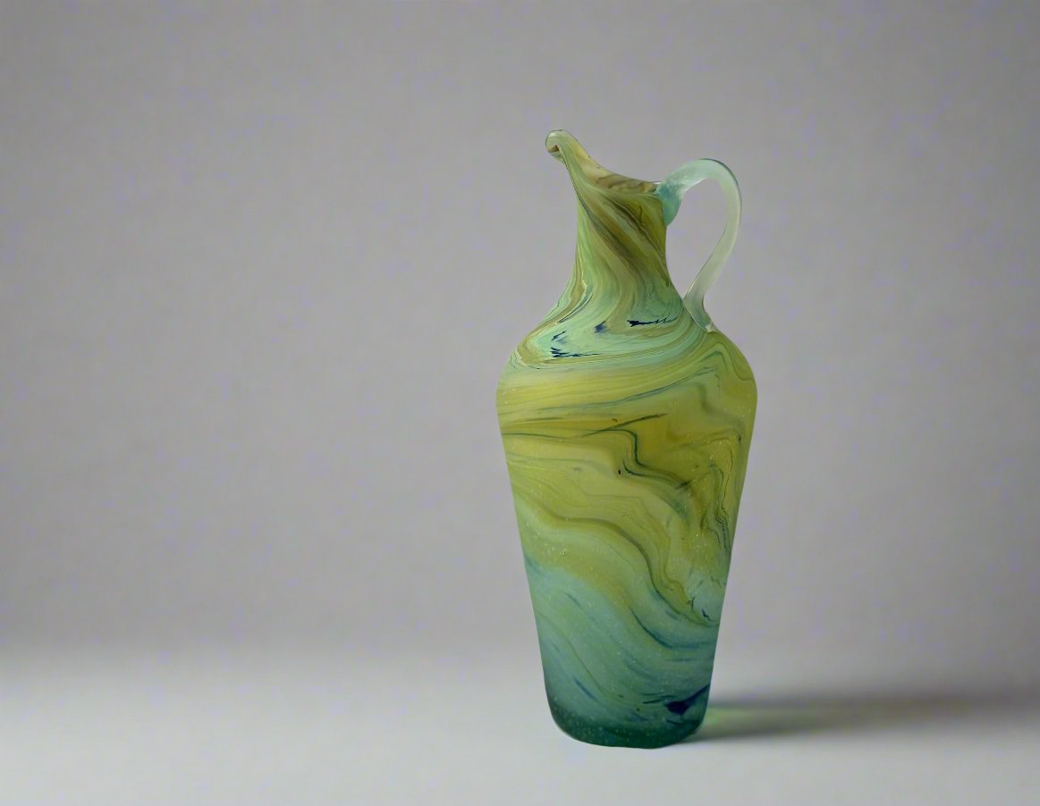 Green Handblown Phoenician Pitcher