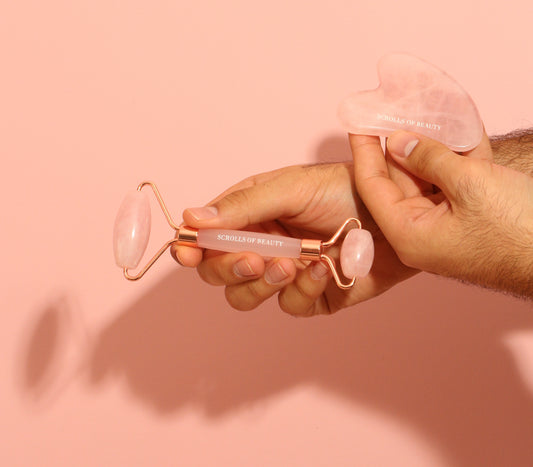 Rose Quartz Face Roller & Gua Sha Set