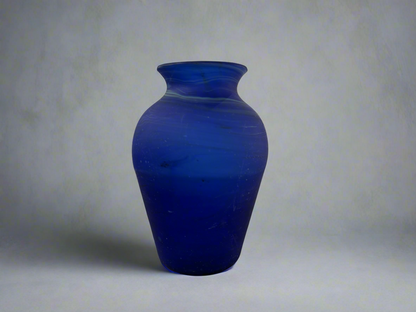 Handblown Hebron Phoenician Glass Vases - Cobalt blue