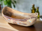 Large Olive Wood Bowl with Mother of Pearl