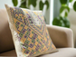 Palestinian Embroidered Yellow & Purple Cushion Covers