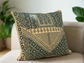 Embroidered Green Cushion Cover