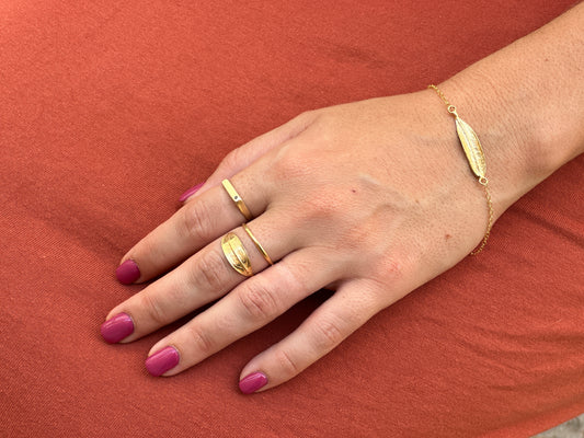 Gold Olive Leaf Bracelet