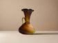 Handblown Hebron Phoenician Glass Flower Mini Vase - Honey