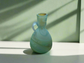 Handblown Hebron Phoenician Glass Mini Vase - Green Blue