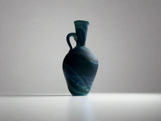 Handblown Hebron Phoenician Glass Mini Vase - Blues