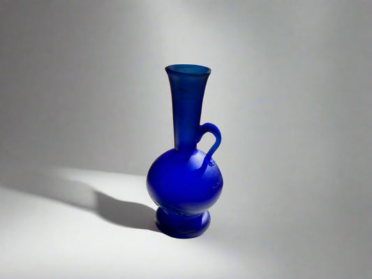 Handblown Hebron Phoenician Vase - Cobalt Blue