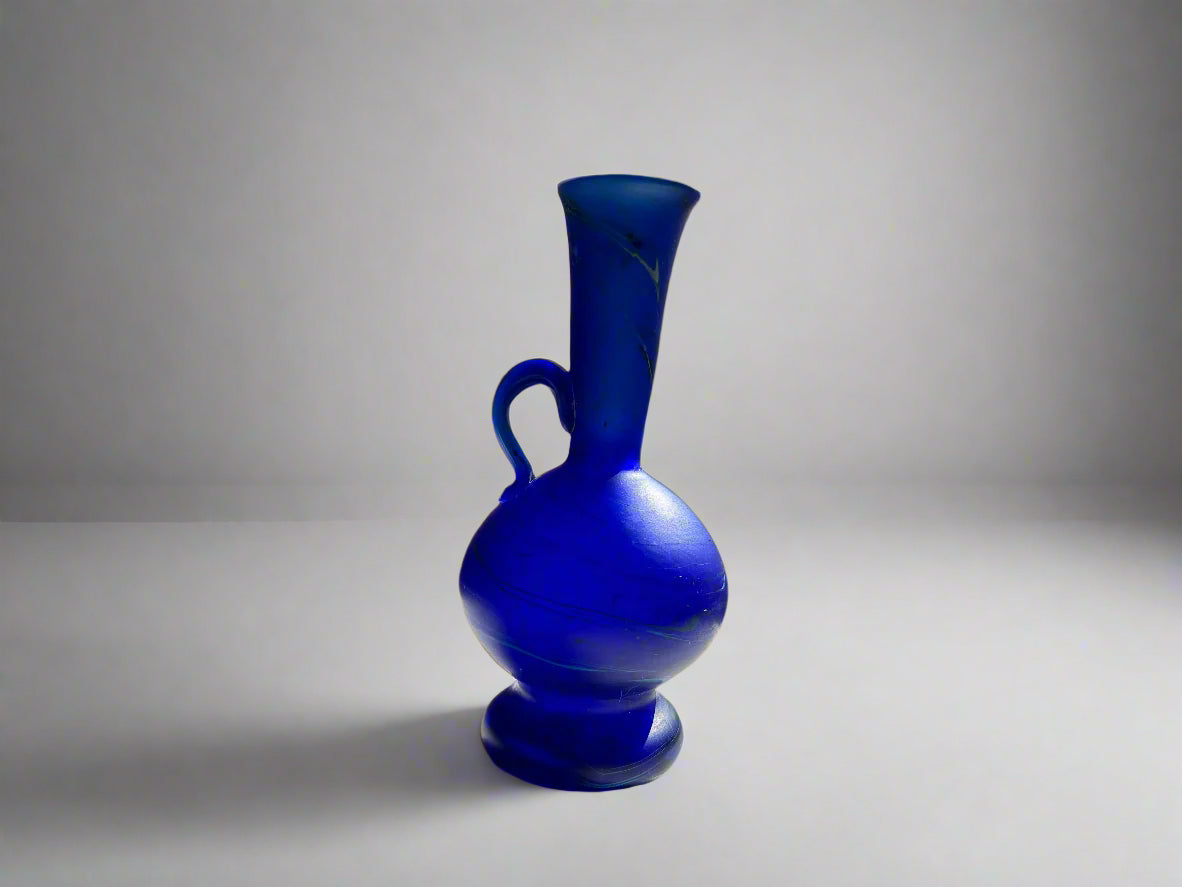 Handblown Hebron Phoenician Vase - Cobalt Blue