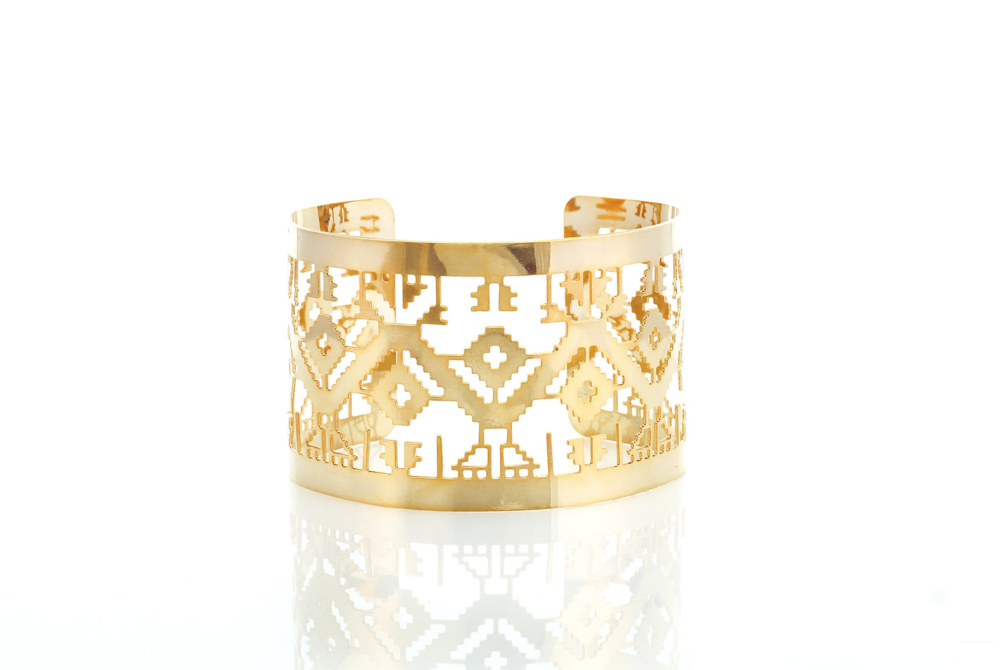 ‘Tatreez’ Cuff Bracelet - Gold/Silver