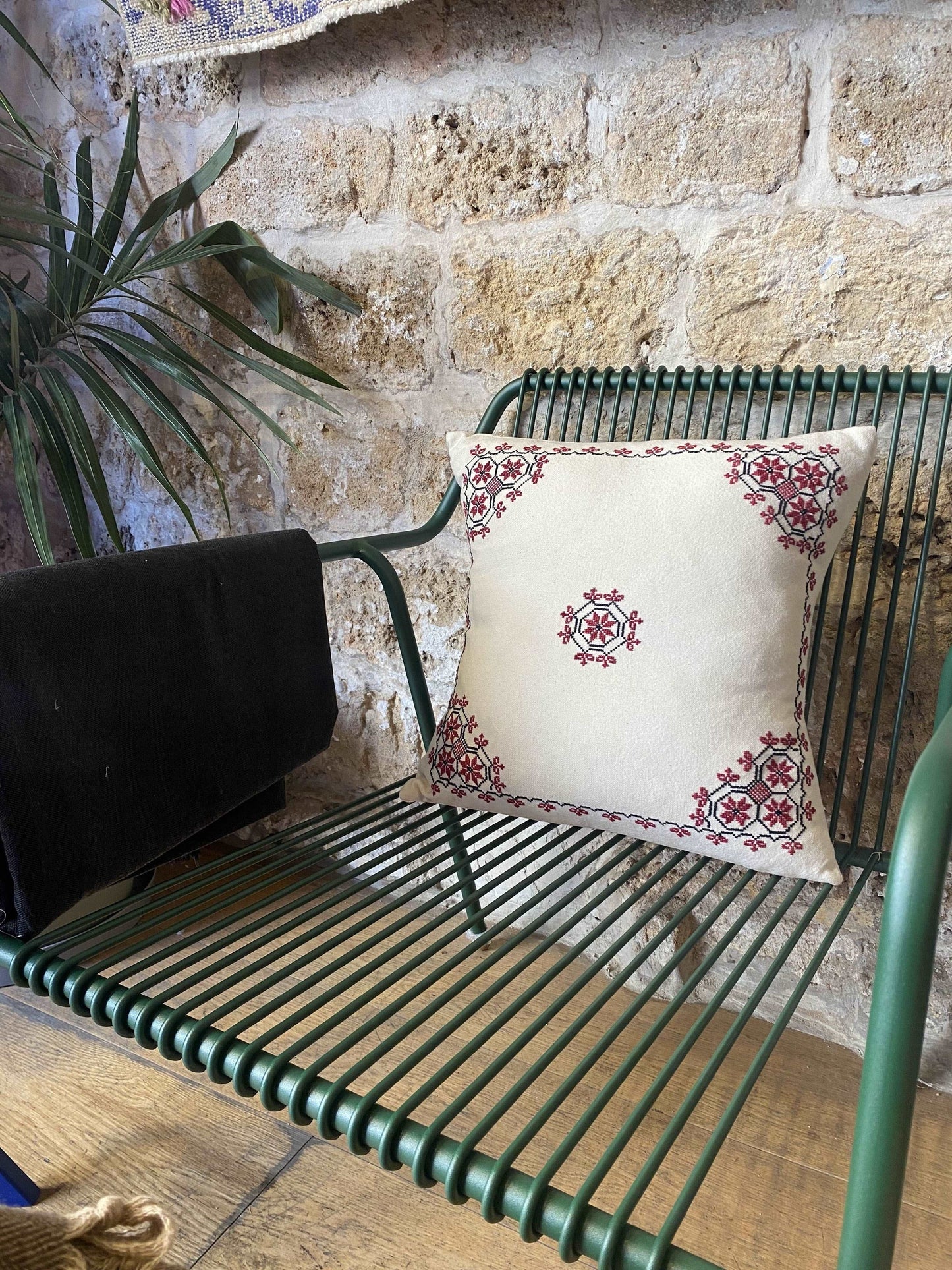 Embroidered-Cushion-Cover-Canaanite-star-surif-palestine-women-cooperative