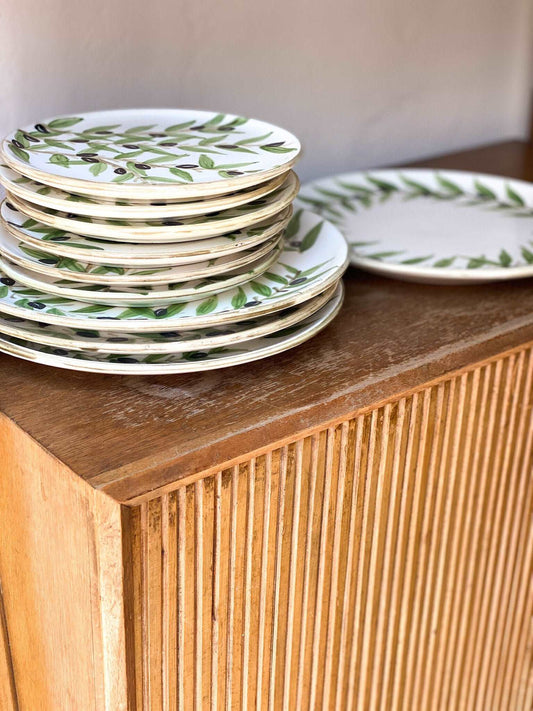 nisf-jbeil-dinner-plates-olive-green-leaves